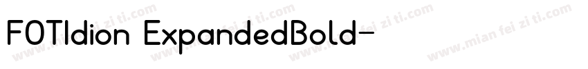 FOTIdion ExpandedBold字体转换